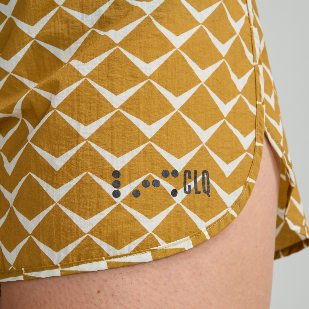 Power running shorts- Tile Print