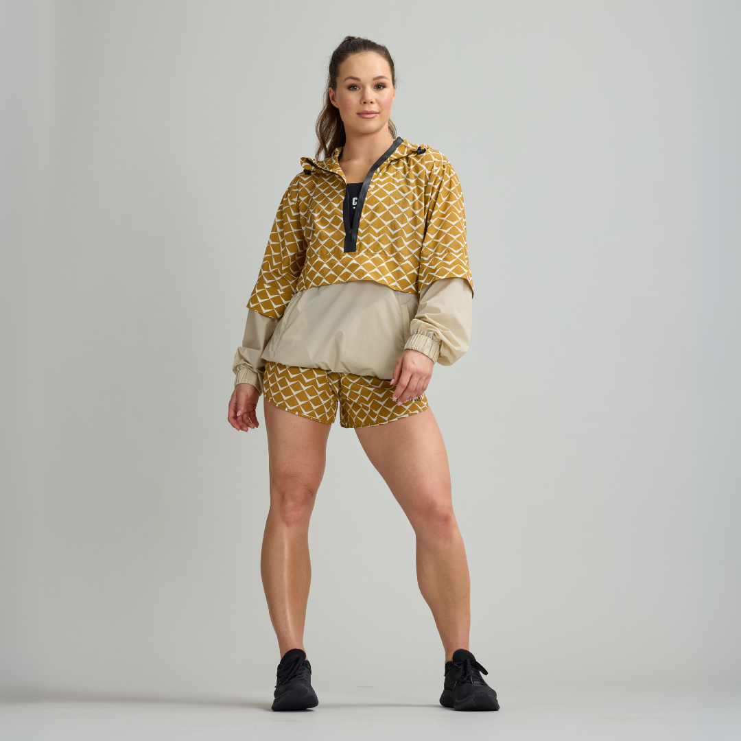 Power running shorts- Tile Print