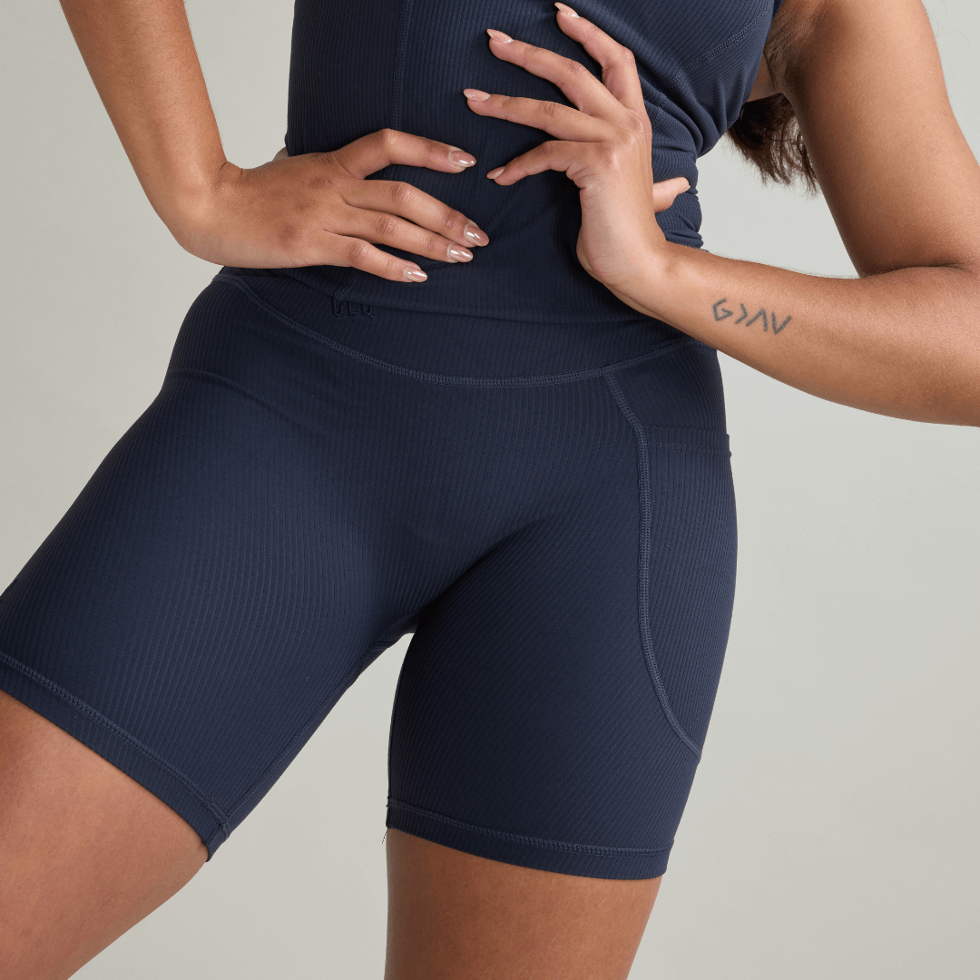 CLQ Flex rib Mid-Biker - Petrol