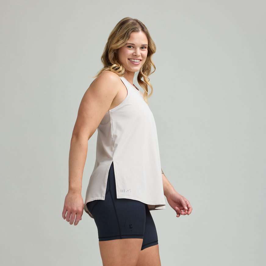 CLQ Flex Longline Singlet Bone