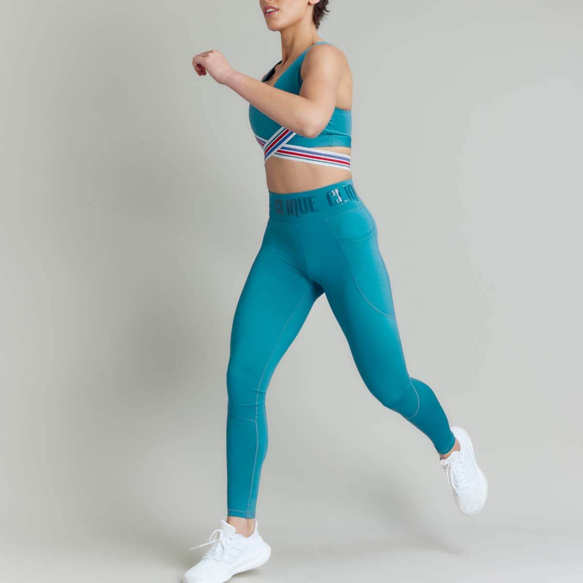 CLQ Power Compression Tights - Teal