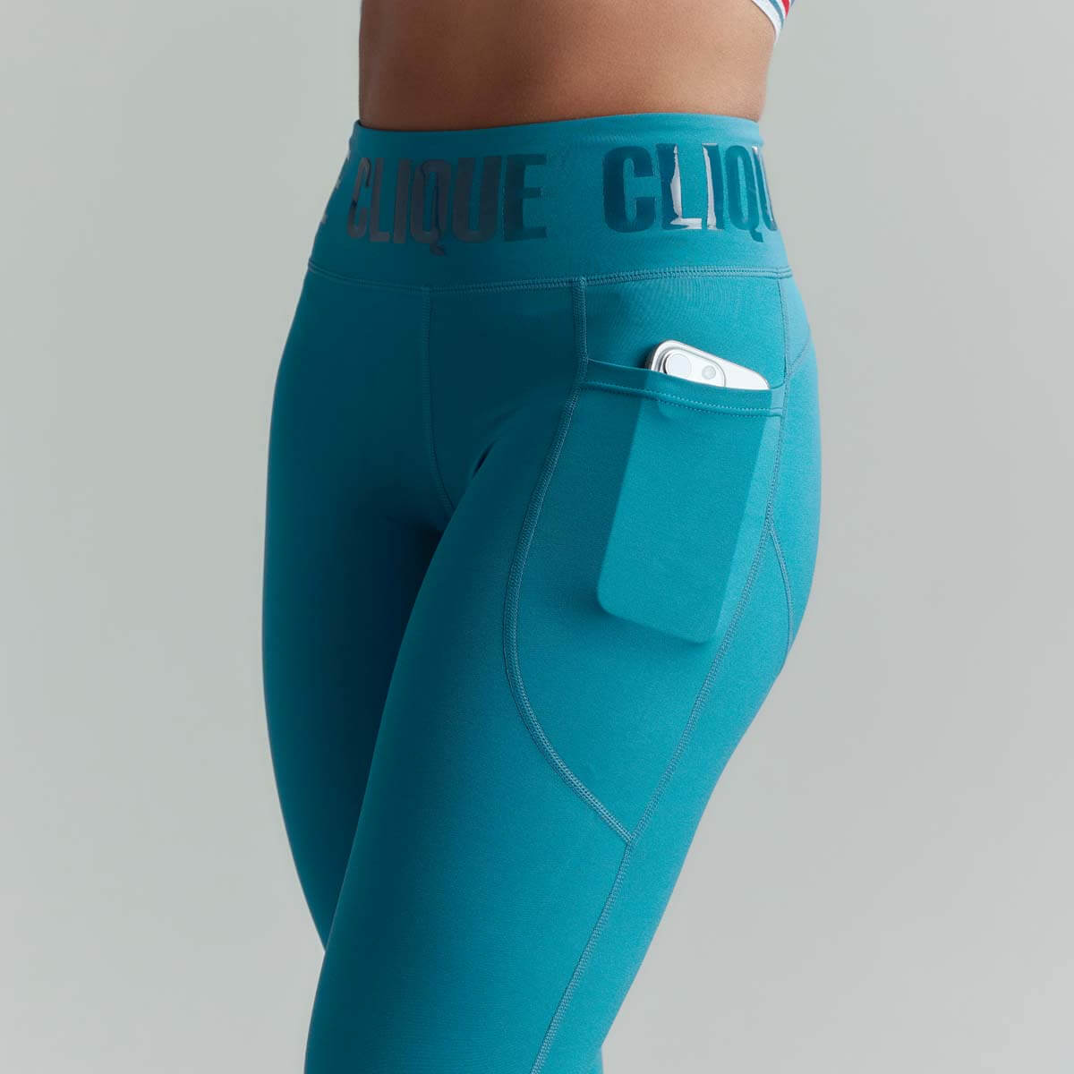CLQ Tall Power Compression Tights - Teal