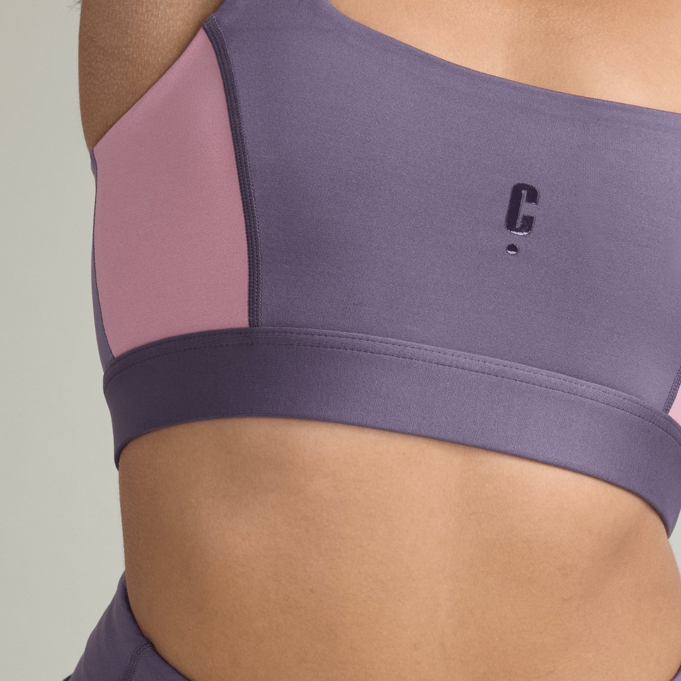 CLQ Flex Square Neck Bra - Purple / Pink