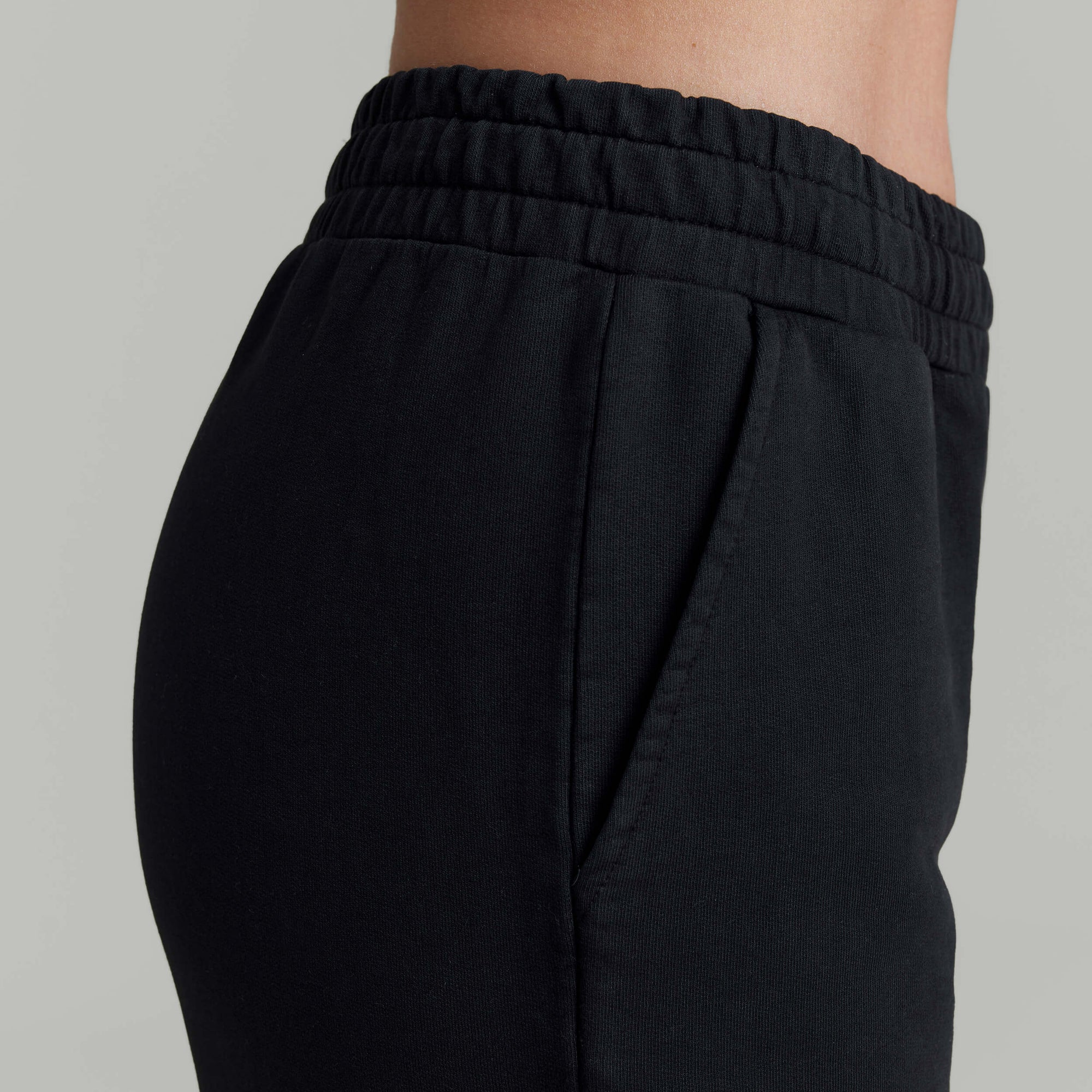 CLQ Wide Leg Trackies - Black