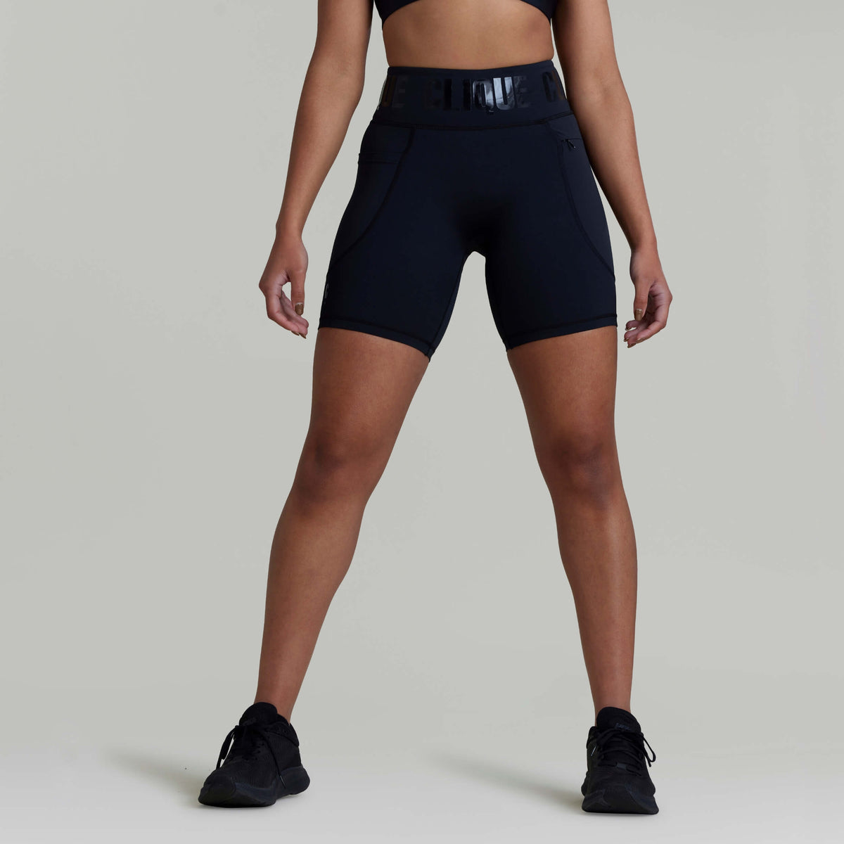 CLQ Zone Mid Biker Short Stealth CLIQUE Fitness