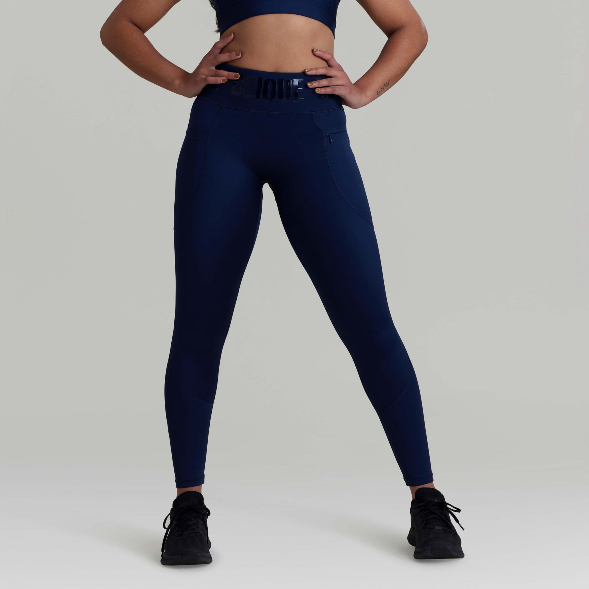 CLQ Zone Compression Tights-French Navy