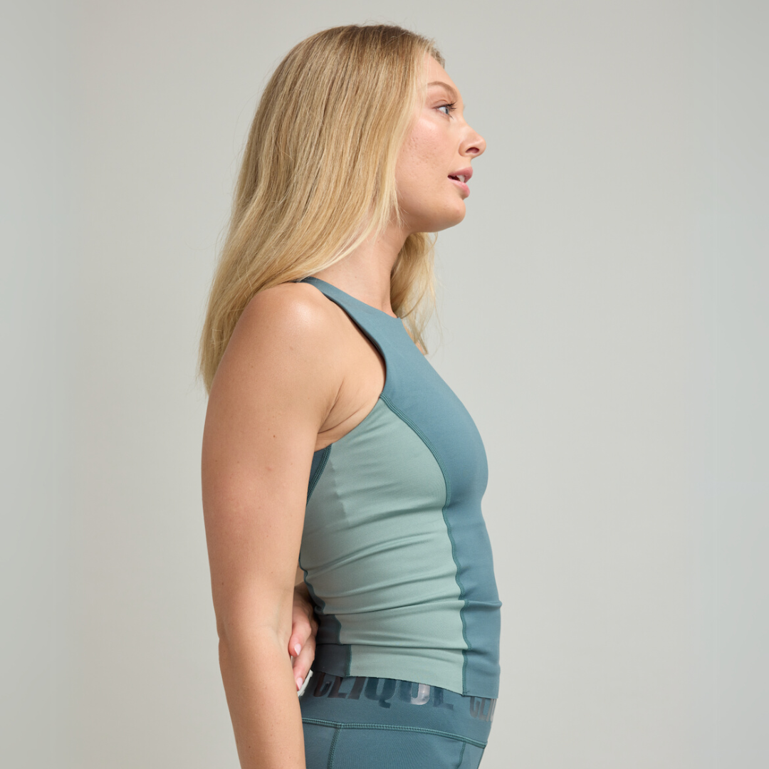 Power High Neck Tank Seafoam
