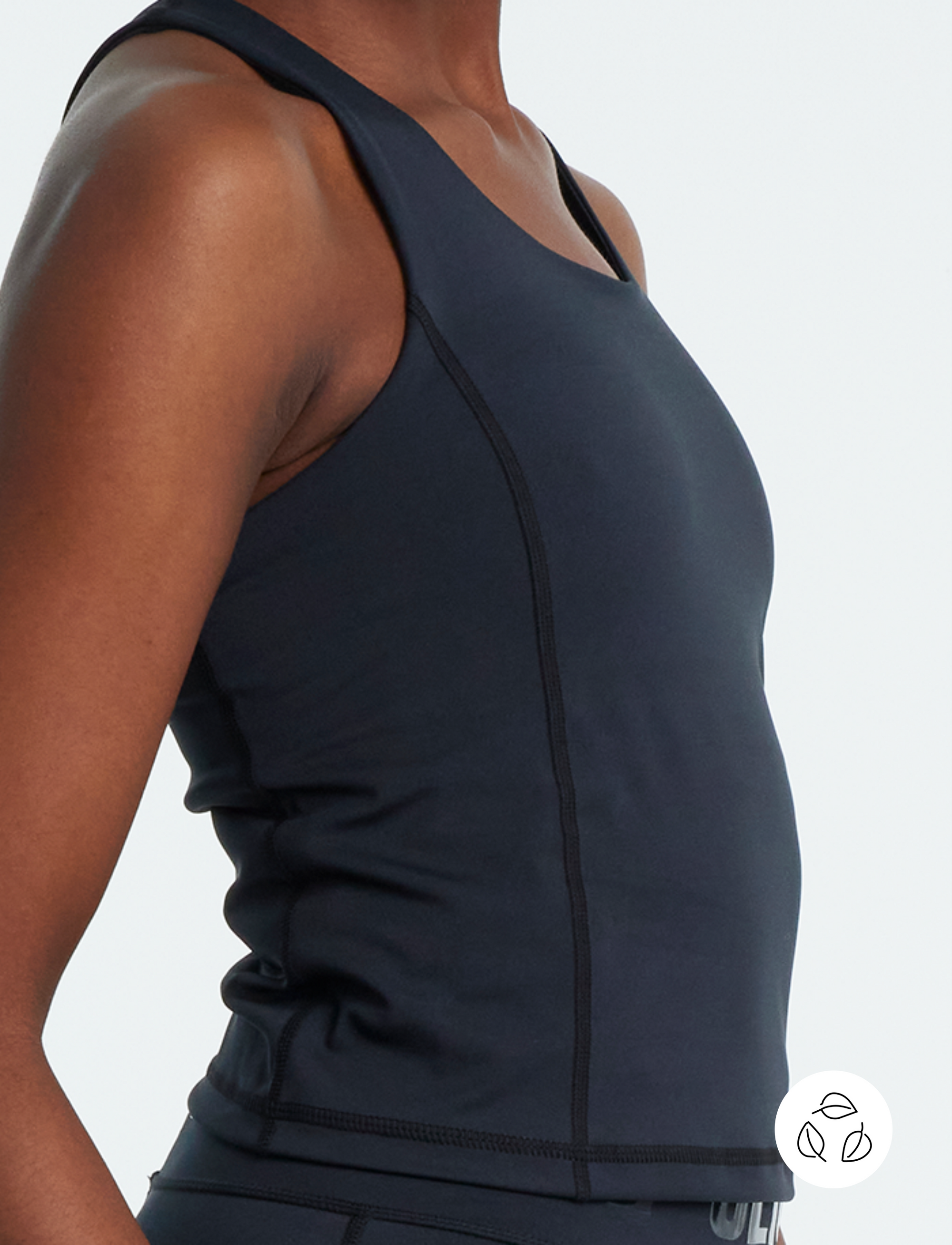 Performance Tank - Black w/ White print