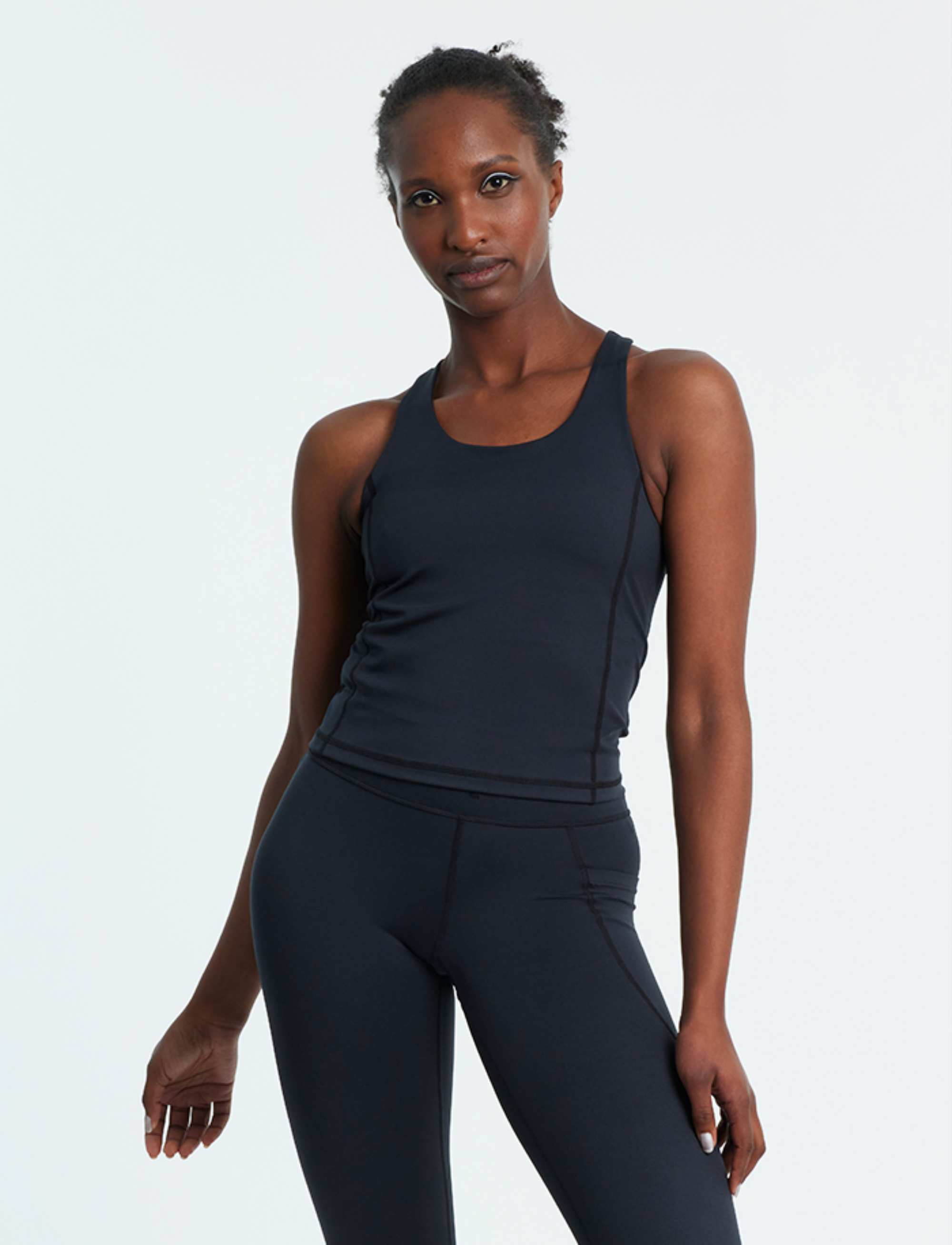 Performance Tank - Black w/ White print