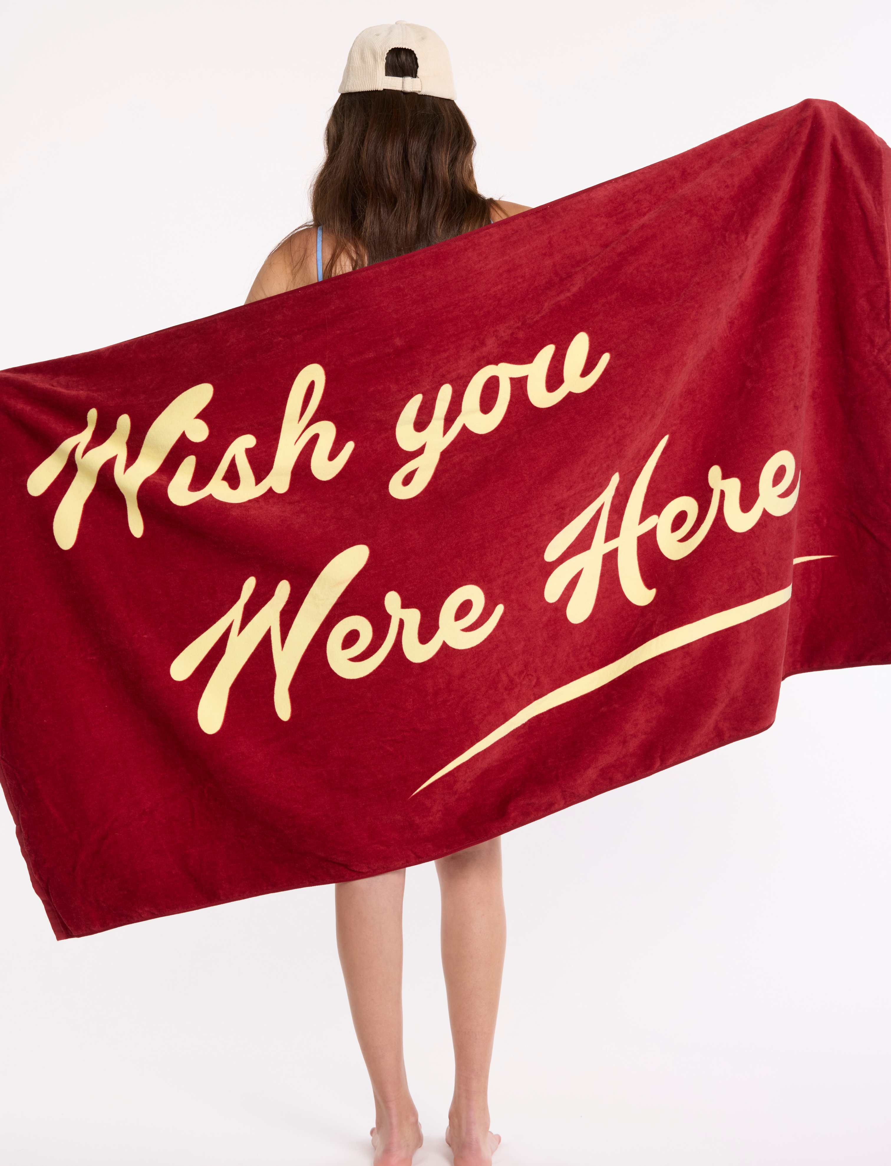 Wish You Were Here Towel Red